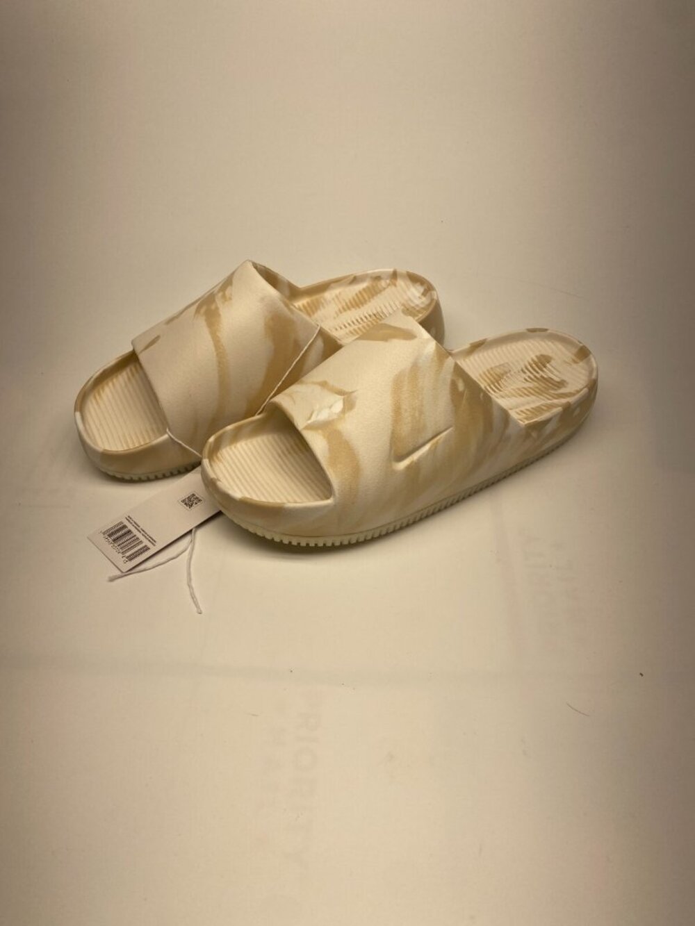 Nike Womens Calm Slide Se Sandals Ivory Cream Phantom Marble Sz 10